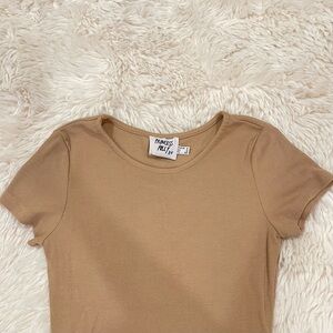 tan / brown mini dress